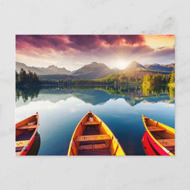 Mountain lake in National Park High Tatra 3 Postcard (Front)