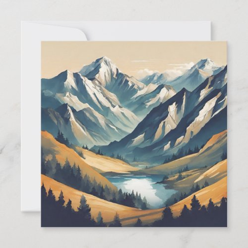 Mountain Lake Landscape  Card
