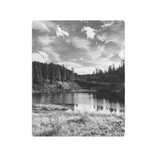 Mountain lake metal print
