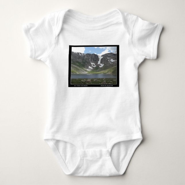 Mountain Lake on Mt. Evans in Colorado Baby Bodysuit (Front)