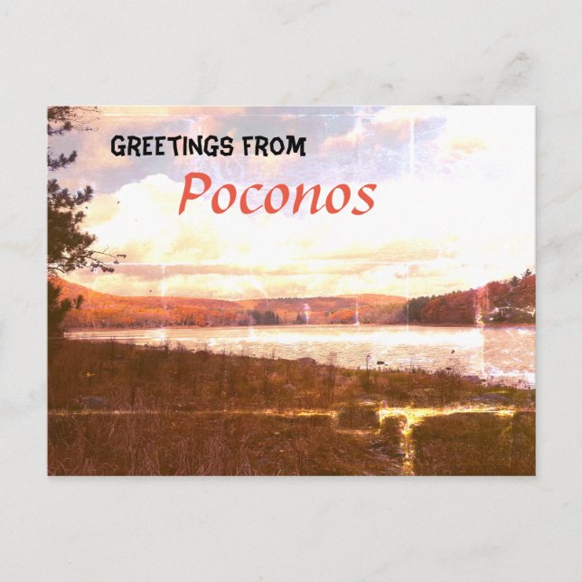 Mountain Lake - Pocono Mountains Postcard (Front)
