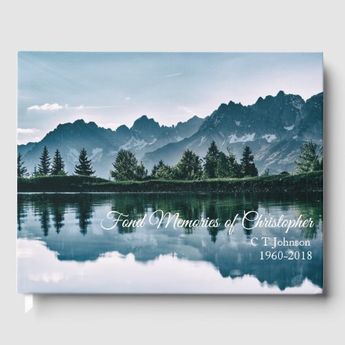 Mountain Lake Reflection Funeral Condolence