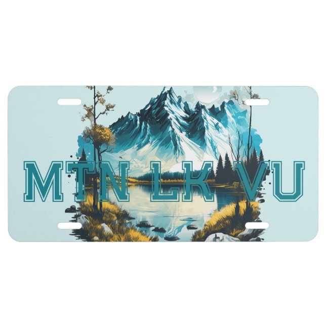 Mountain Lake Reflections License Plate (Front)