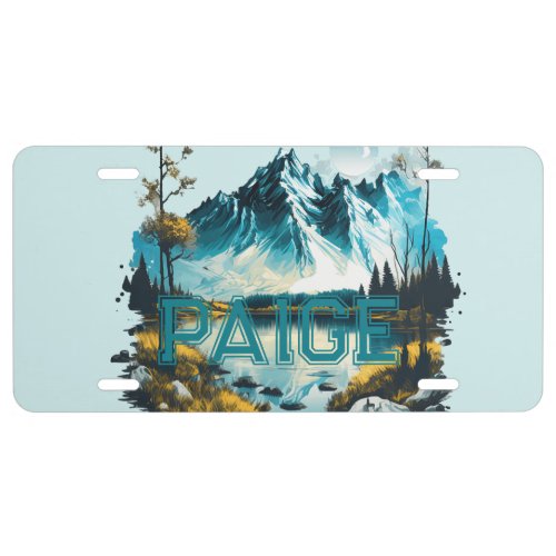 Mountain Lake Reflections_Personalized License Plate