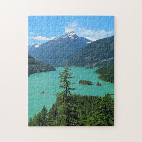 Mountain Lake Scenery in North Cascades WA Jigsaw Puzzle