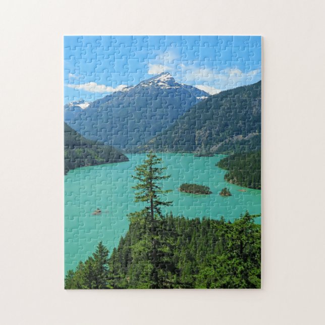 Mountain Lake Scenery in North Cascades WA Jigsaw Puzzle (Vertical)