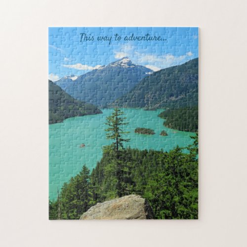 Mountain Lake Scenery in North Cascades WA Jigsaw Puzzle