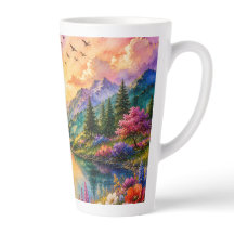 Mountain Lake Serenity Colorful mug