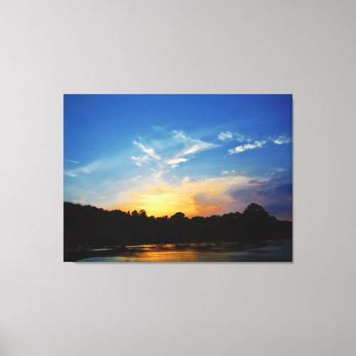 Mountain Lake Sunset Canvas Print