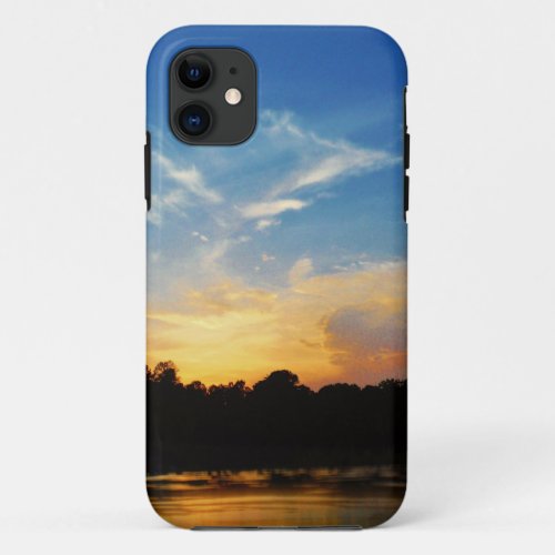 Mountain Lake Sunset iPhone 11 Case