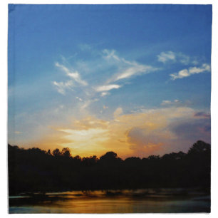 Mountain Lake Sunset Cloth Napkin