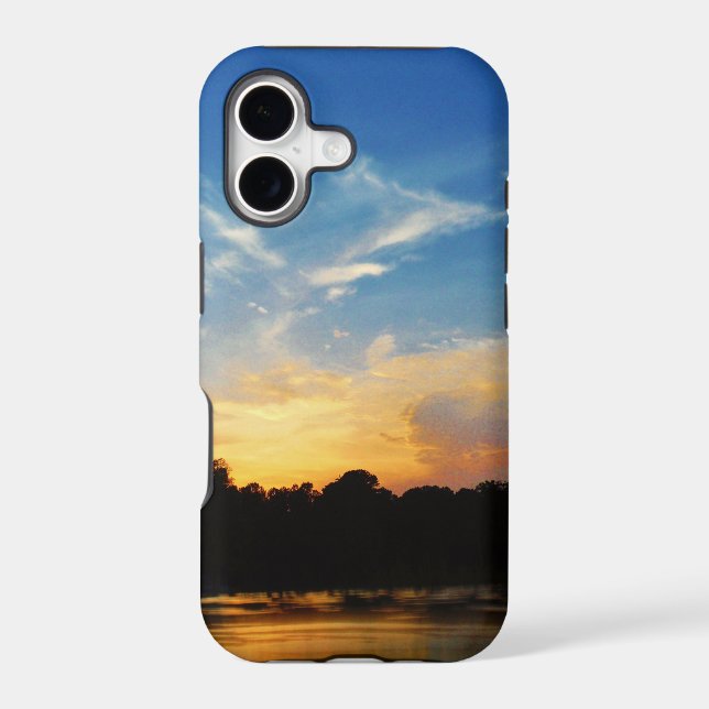 Mountain Lake Sunset Iphone Case (Back)