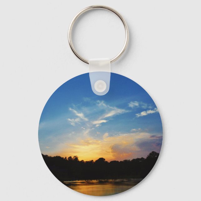 Mountain Lake Sunset Keychain (Front)