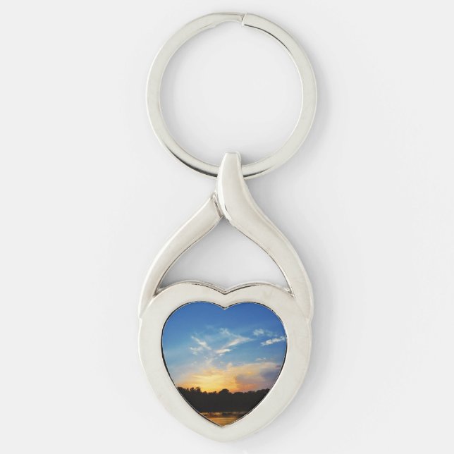 Mountain Lake Sunset Keychain (Front)