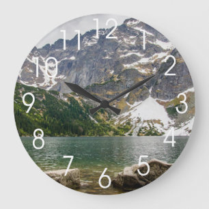 Mountain Lake, Tatra Mountains, Landscape Photo Large Clock