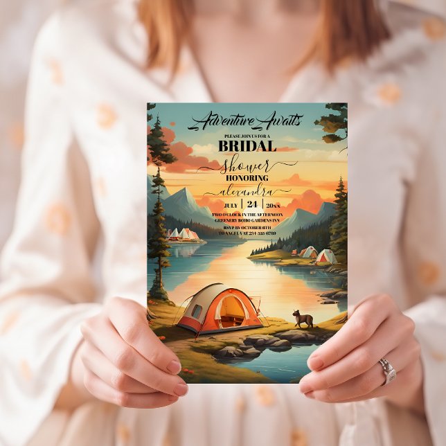 Mountain Lake Wedding Bridal Shower  Invitation (Creator Uploaded)