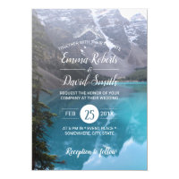 Mountain Lake Wedding Elegant Card