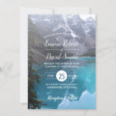 Mountain Lake Wedding Elegant Invitation (Front)