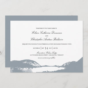 Mountain Lake Wedding Invitation