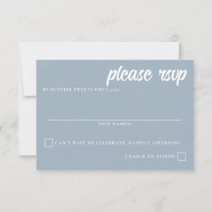 Mountain Lake Wedding RSVP Card