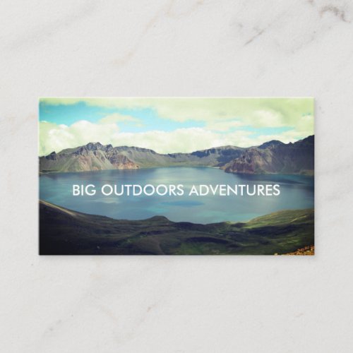 Mountain Lake Wilderness Adventure Guide Business Card