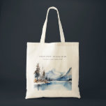 Mountain Lake Winter Snow Landscape Wedding Tote Bag<br><div class="desc">It’s very easy to customize,  with your personal details. If you need any other matching product or customization,  kindly message via Zazzle.</div>
