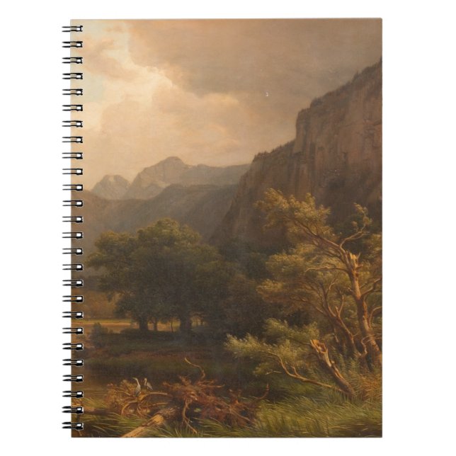 Mountain Lake with Herons – Heinrich Funk Notebook (Front)