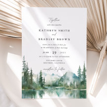 Mountain Lake Woodland Wedding
