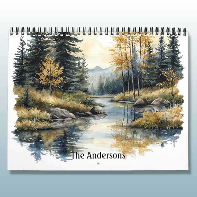 Mountain Lakes and Streams Watercolors Calendar (Creator Uploaded)