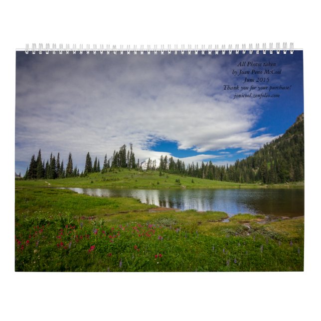Mountain Lakes Calendar (Back)