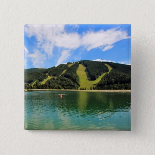 Mountain Lakes Reflection Button