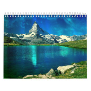 Mountain Lakes Scenic Nature Wall Calendar