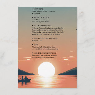Mountain Lakeside Forest Outdoor Lake Wedding Enclosure Card