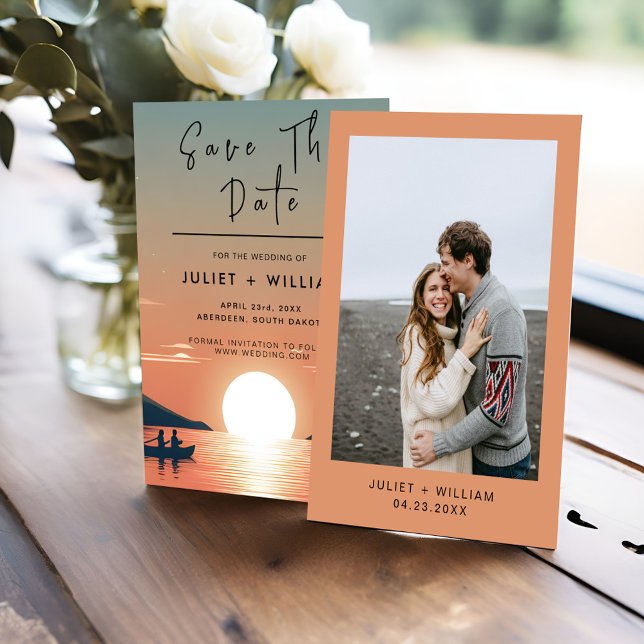 Mountain Lakeside Forest Outdoor Lake Wedding Save The Date (Creator Uploaded)