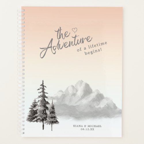 Mountain Landscape Adventure Wedding Blush ID787 Planner