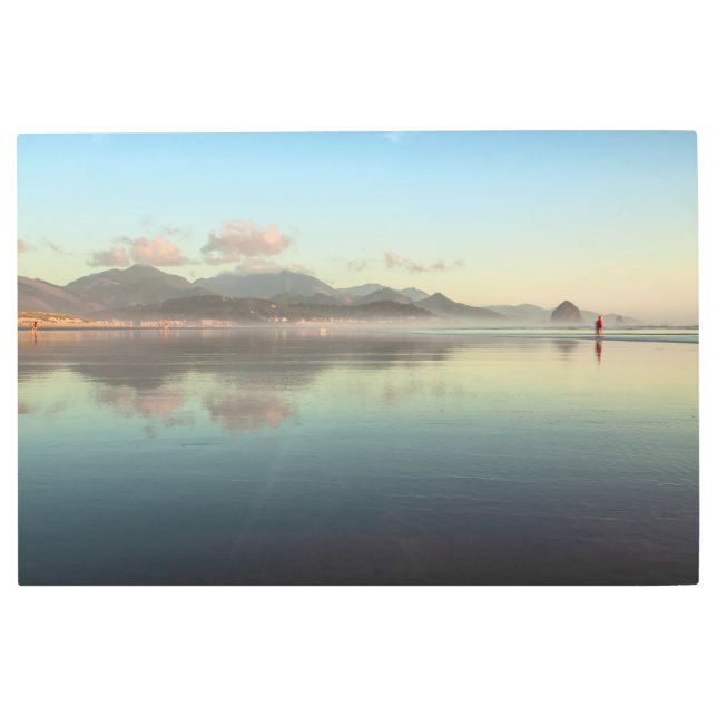 Mountain Landscape at Cannon Beach  Metal Print (Front)