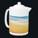 Mountain Landscape at Sunset   Teapot<br><div class="desc">Mountain Landscape at Sunset Teapot - Decorating this product is a print of a beautiful sunset captured on camera.</div>