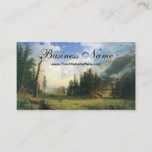 Mountain Landscape, Bierstadt, Hudson River School Business Card