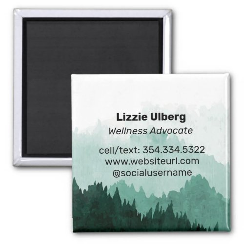 Mountain Landscape Business Contact Information Magnet