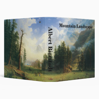 Mountain Landscape by Albert Bierstadt 3 Ring Binder