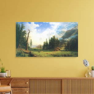 Mountain Landscape by Albert Bierstadt Canvas Print