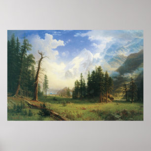 Mountain Landscape by Albert Bierstadt Poster