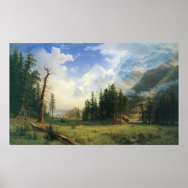 Mountain Landscape By Albert Bierstadt Poster Zazzle   Mountain Landscape By Albert Bierstadt Poster R31127e1b8a224256877263dd92602052 F1ooy 8byvr 630 