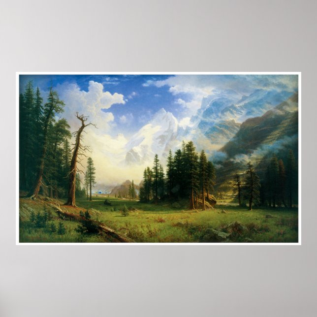 Mountain Landscape by Albert Bierstadt Poster (Front)