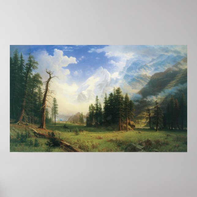 Mountain Landscape by Albert Bierstadt Poster (Front)