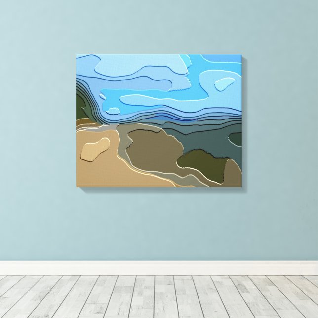 MOUNTAIN LANDSCAPE CANVAS PRINT (Insitu(Wood Floor))