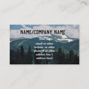 mountain landscape custom business card photo art