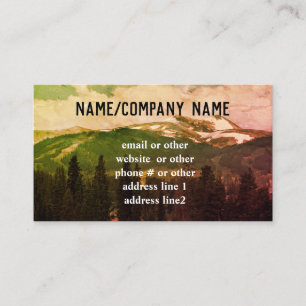 mountain landscape custom double sided business card