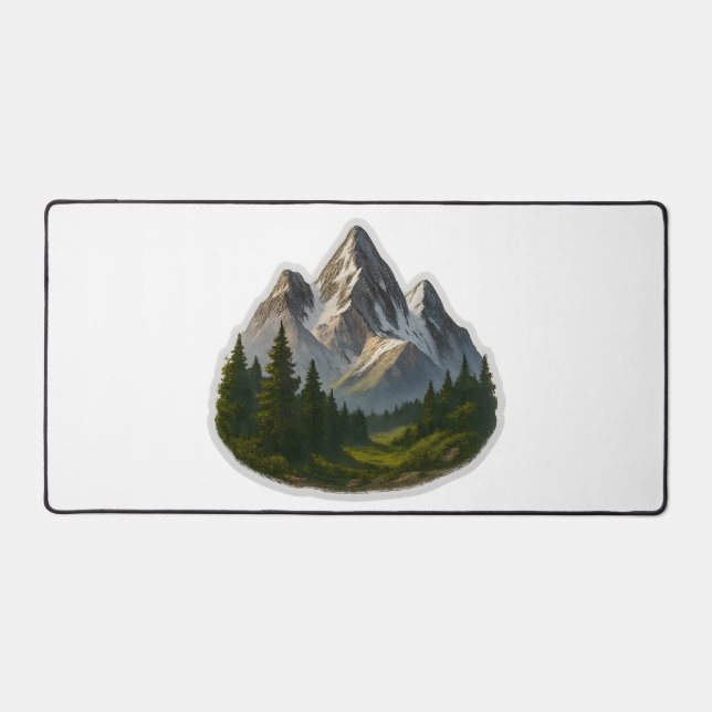 Mountain Landscape Design Desk Mat (Front)