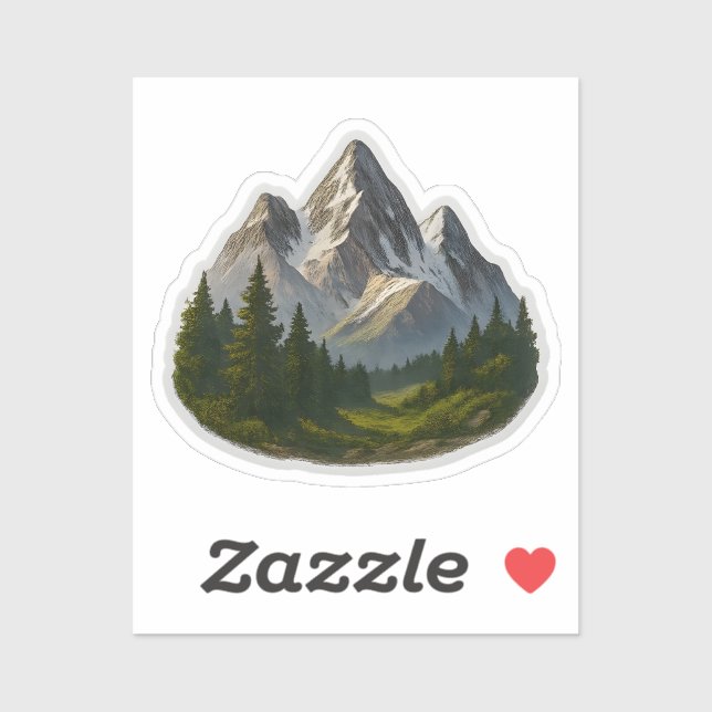 Mountain Landscape Design Sticker (Sheet)
